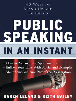 cover image of Public Speaking in an Instant